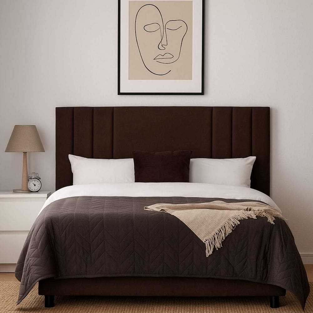 Cabeceira Solteiro 100 cm Linho Frame Premium Cama Box