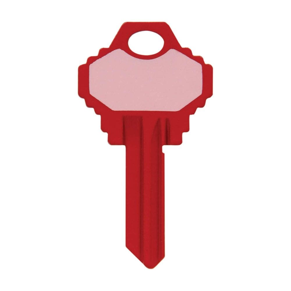 Cadeado Key Blank Hillman Write-On-It House em latão vermelho