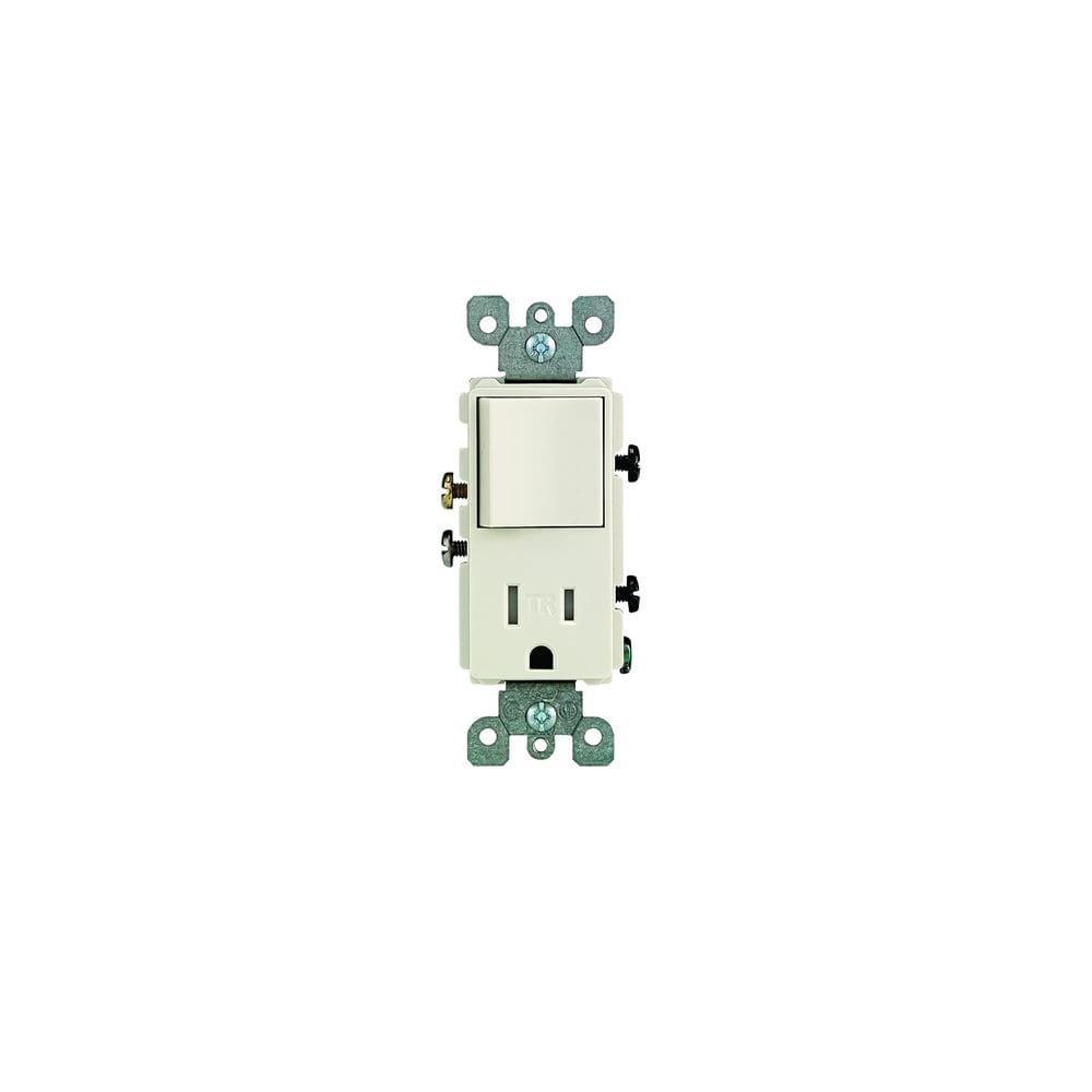 Combinação de interruptor e tomada Leviton R66-T5625-0TS Light Ammond