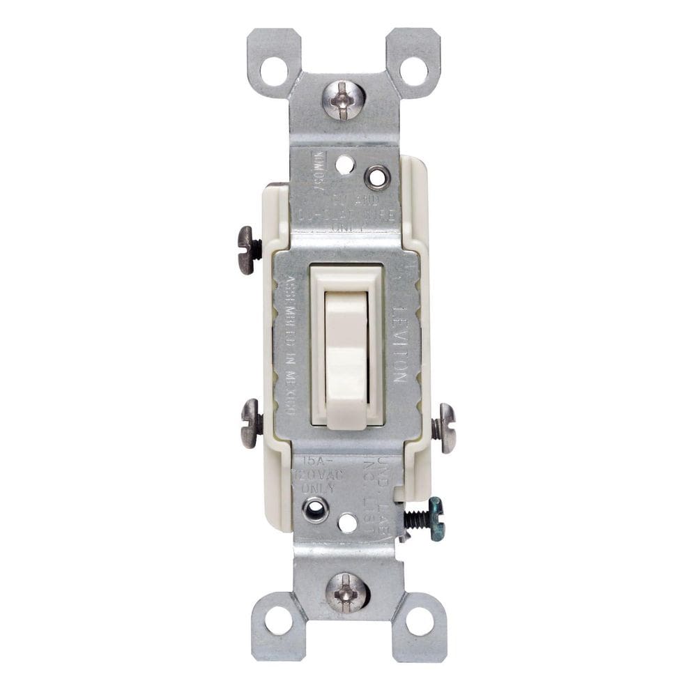 Switch Leviton 1453-2TM 15A 120V de 3 vias AC Quiet, pacote com 6