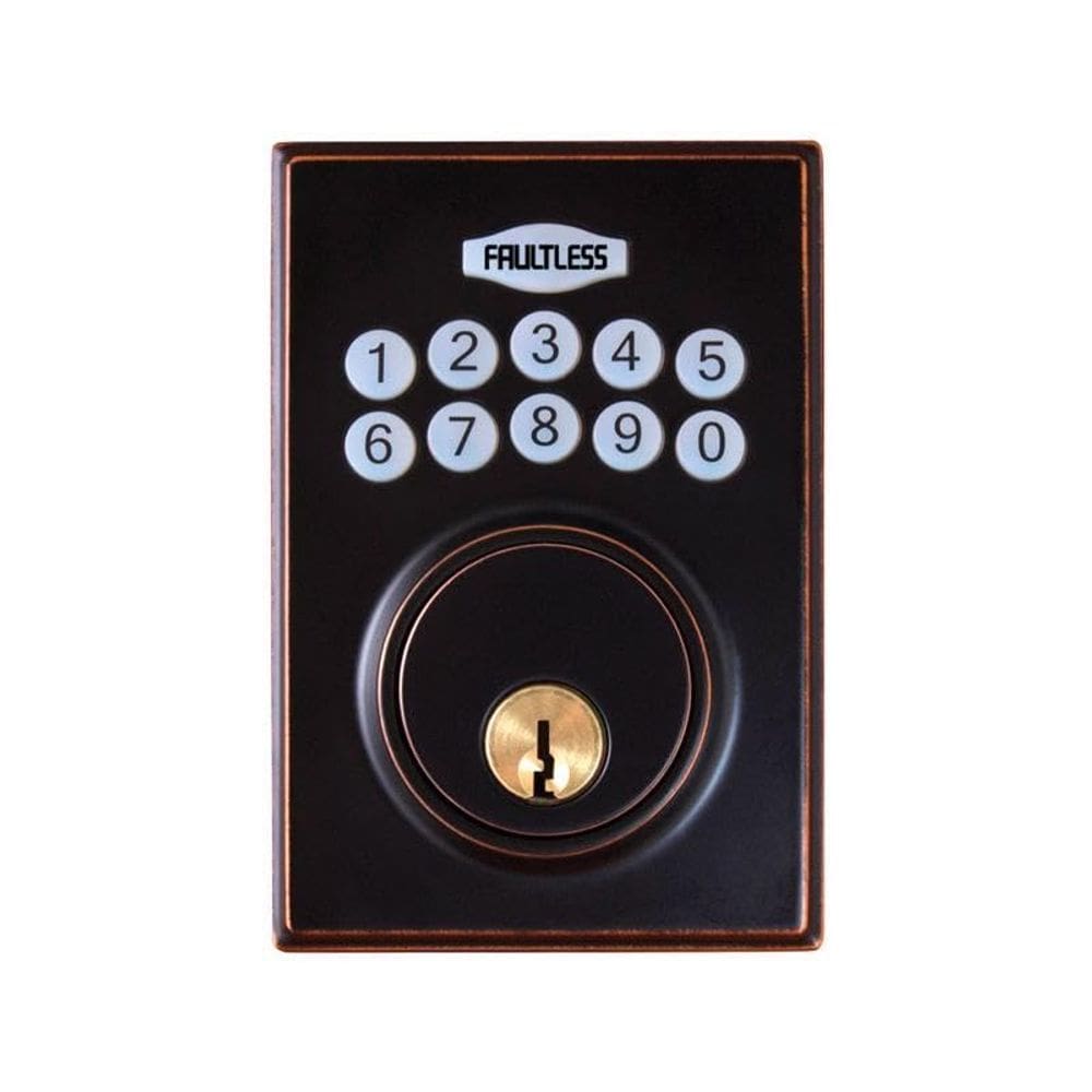 Fechadura eletrônica usando ABZ SQUARE Faultless Bronze