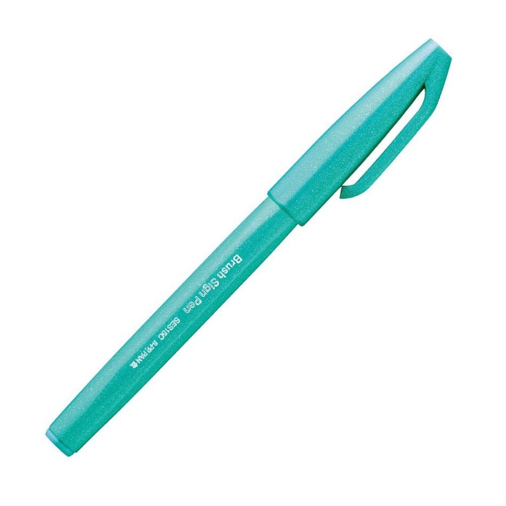 Caneta hidrográfica Brush Sign Pen Verde Esmeralda - Pentel