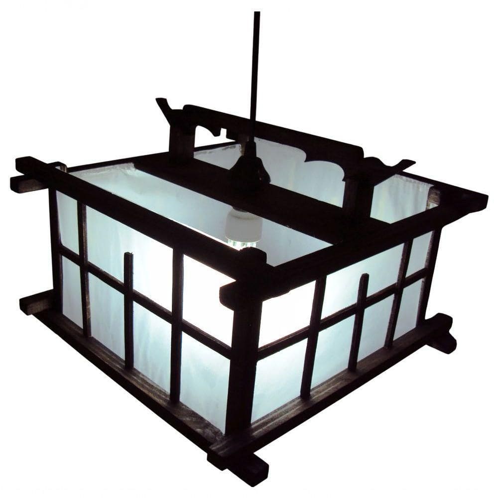 Lustre Oriental Luminária Rustico De Madeira Artesanal Sala Quarto Restaurante Hotel Pousada