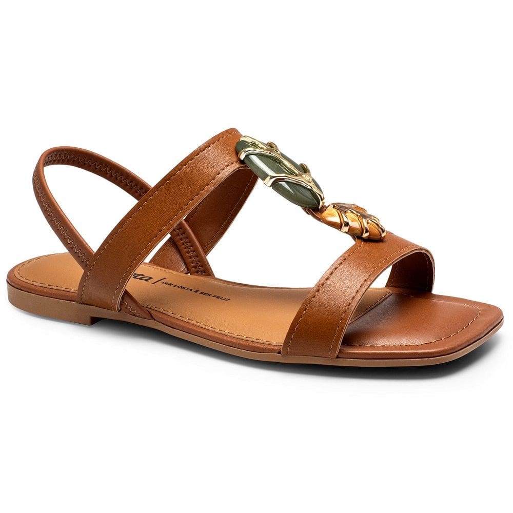 Sandália Rasteira Dakota Y9611 Feminina - Caramelo