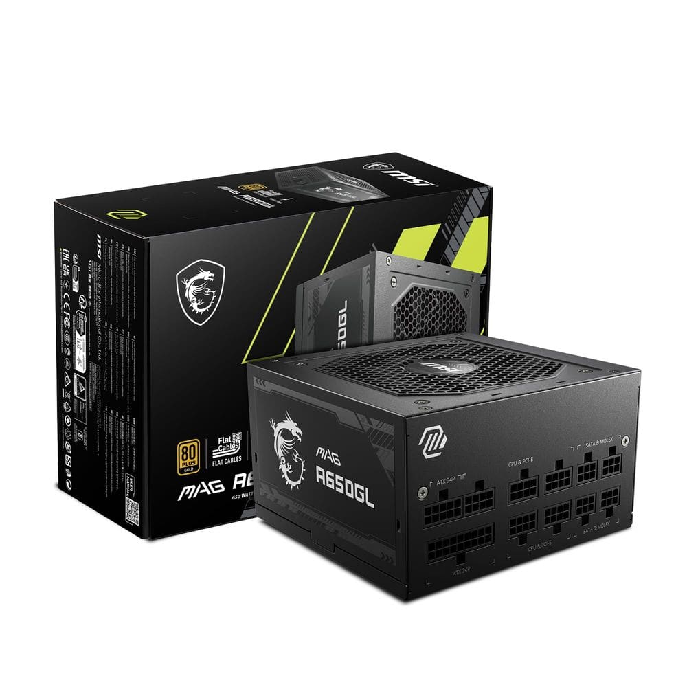Fonte de alimentação MSI MAG A650GL Gaming 650W 80 Plus Gold