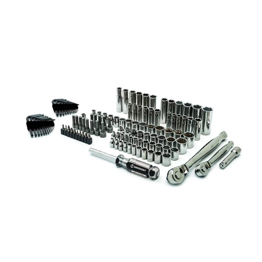 Conjunto de ferramentas mecânicas Crescent 121 Pc com acionamento de 1/4” e 3/8”
