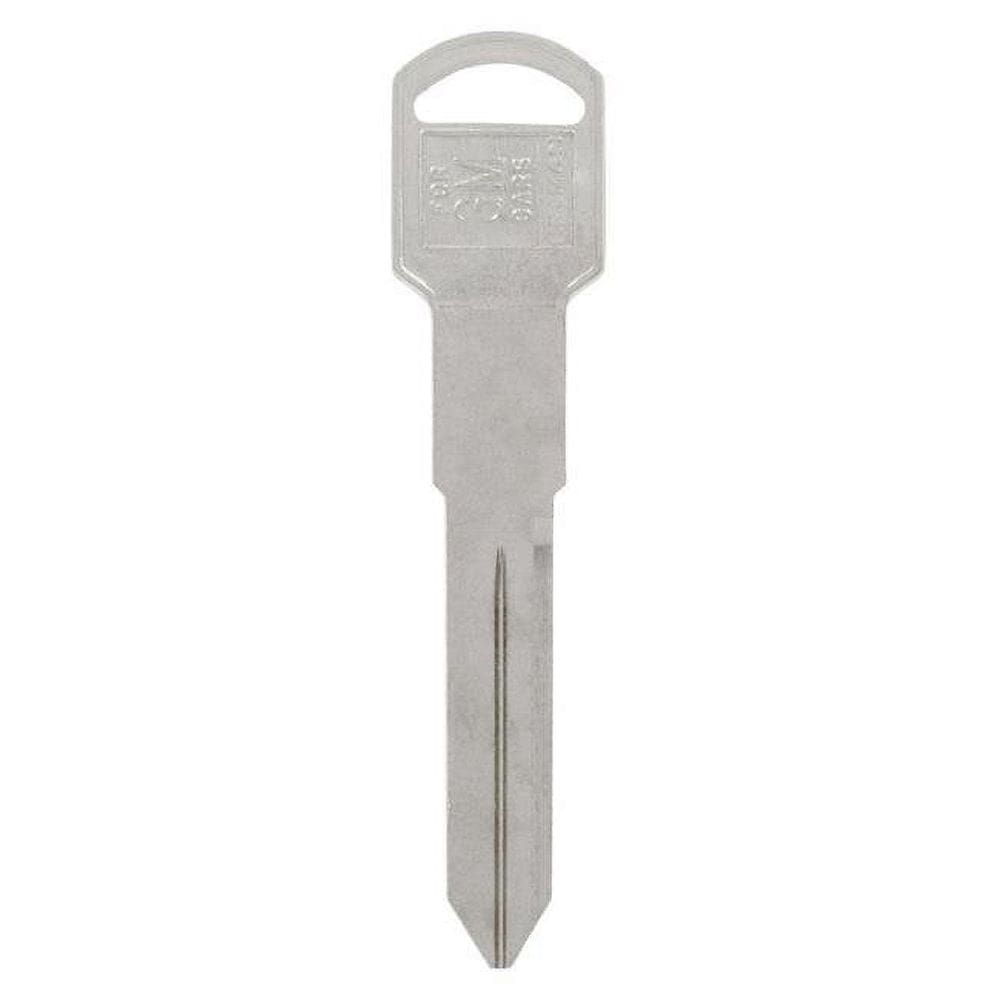 Key Blank Hillman B-86 GM de dupla face em latão prateado