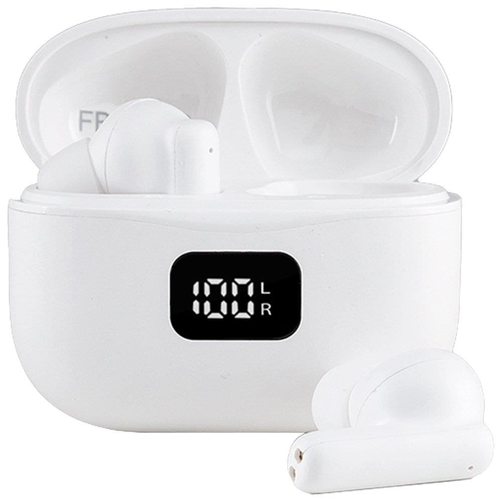 Fone de Ouvido Bluetooth Maxprint FBT2002 TWS, Display Digital, Branco
