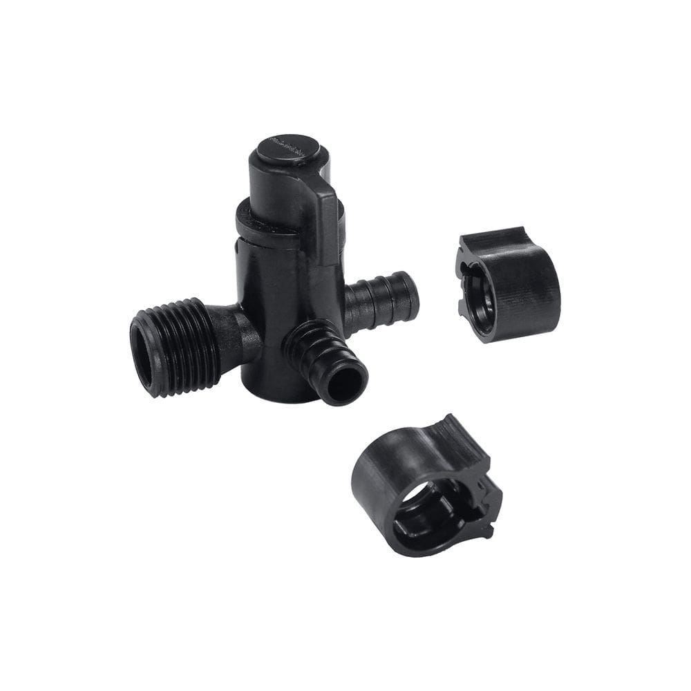 Válvula de derivación PEXLOCK 30912 1/2 x 1/2 MPT x 1/2 negra