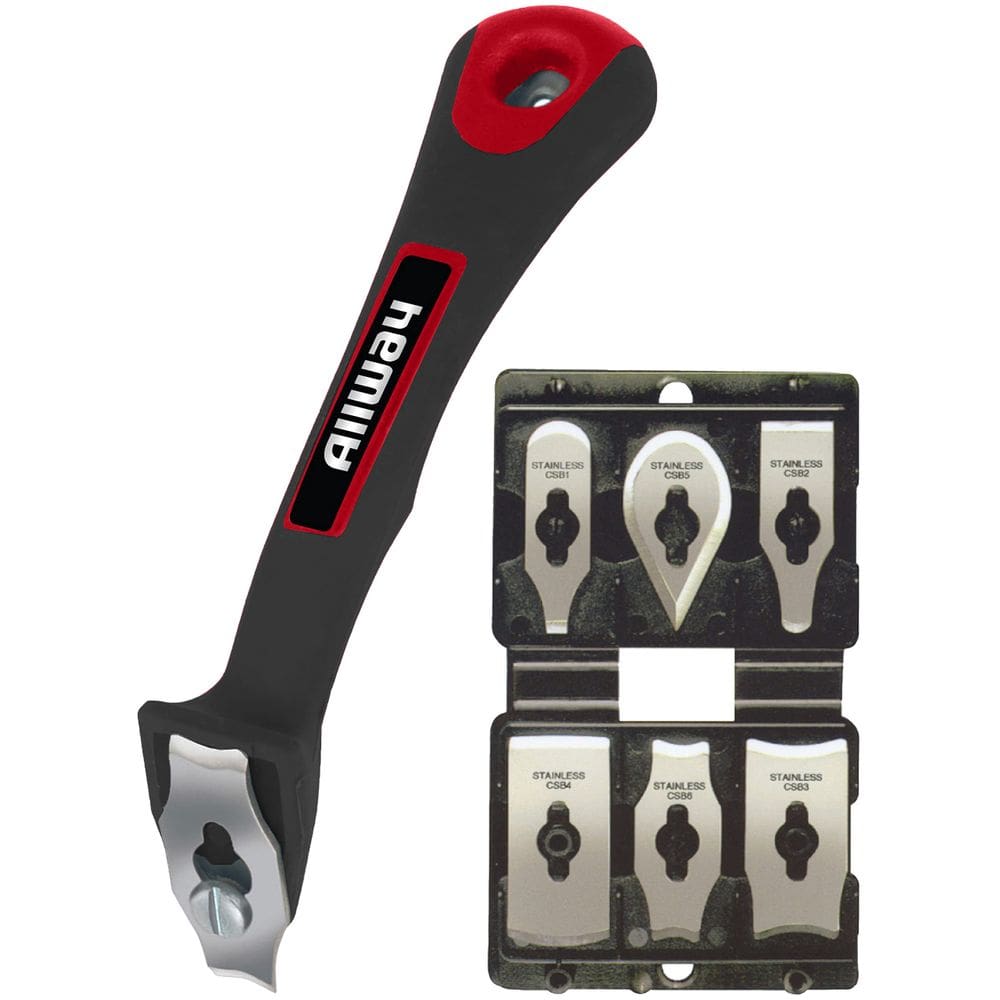 Conjunto de raspadores ALLWAY CS6 Soft-Grip Contour com 6 lâminas e lima