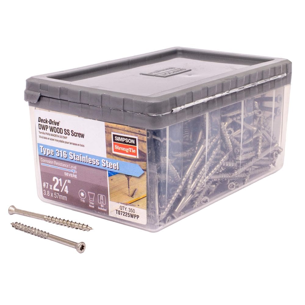 Parafuso Simpson Strong-Tie T07225WPP Deck-Drive DWP Wood SS