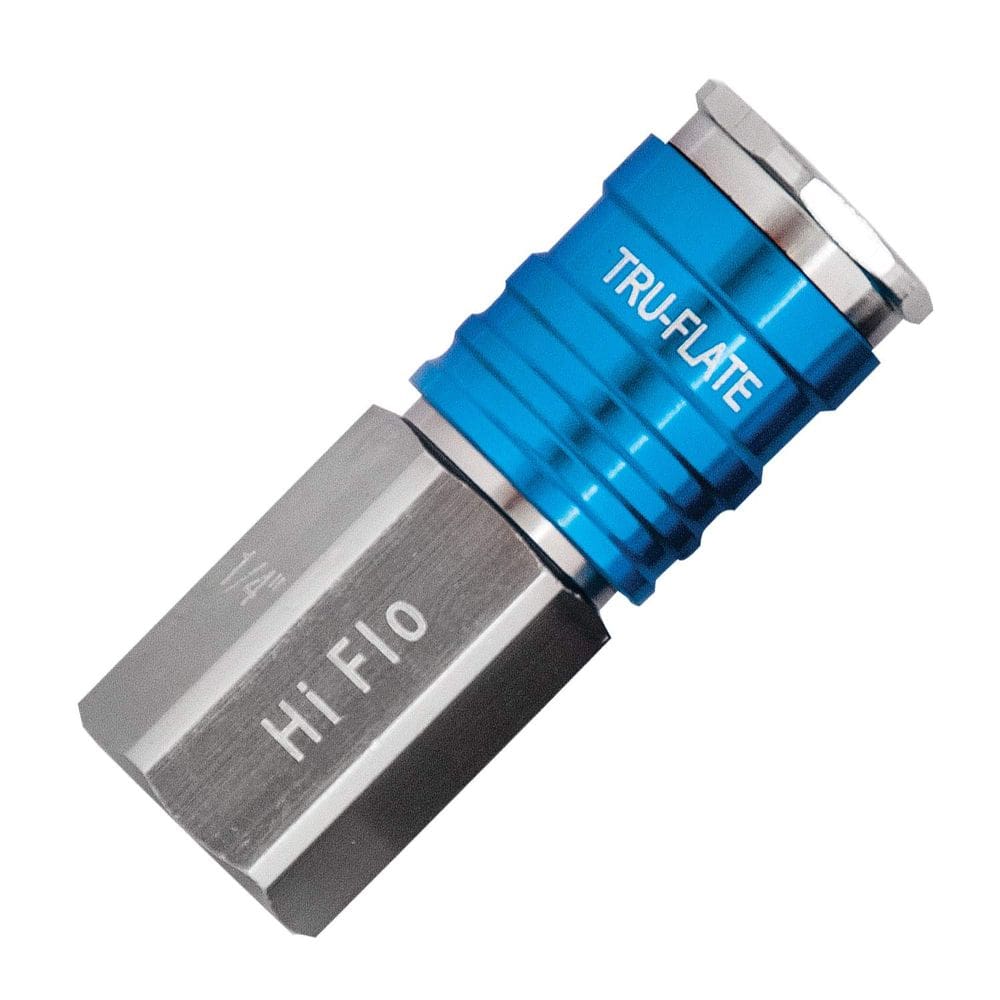 Encaixe de tubulação de mangueira Plews Tru-Flate 13-935 1/4” HI FLO Coupler