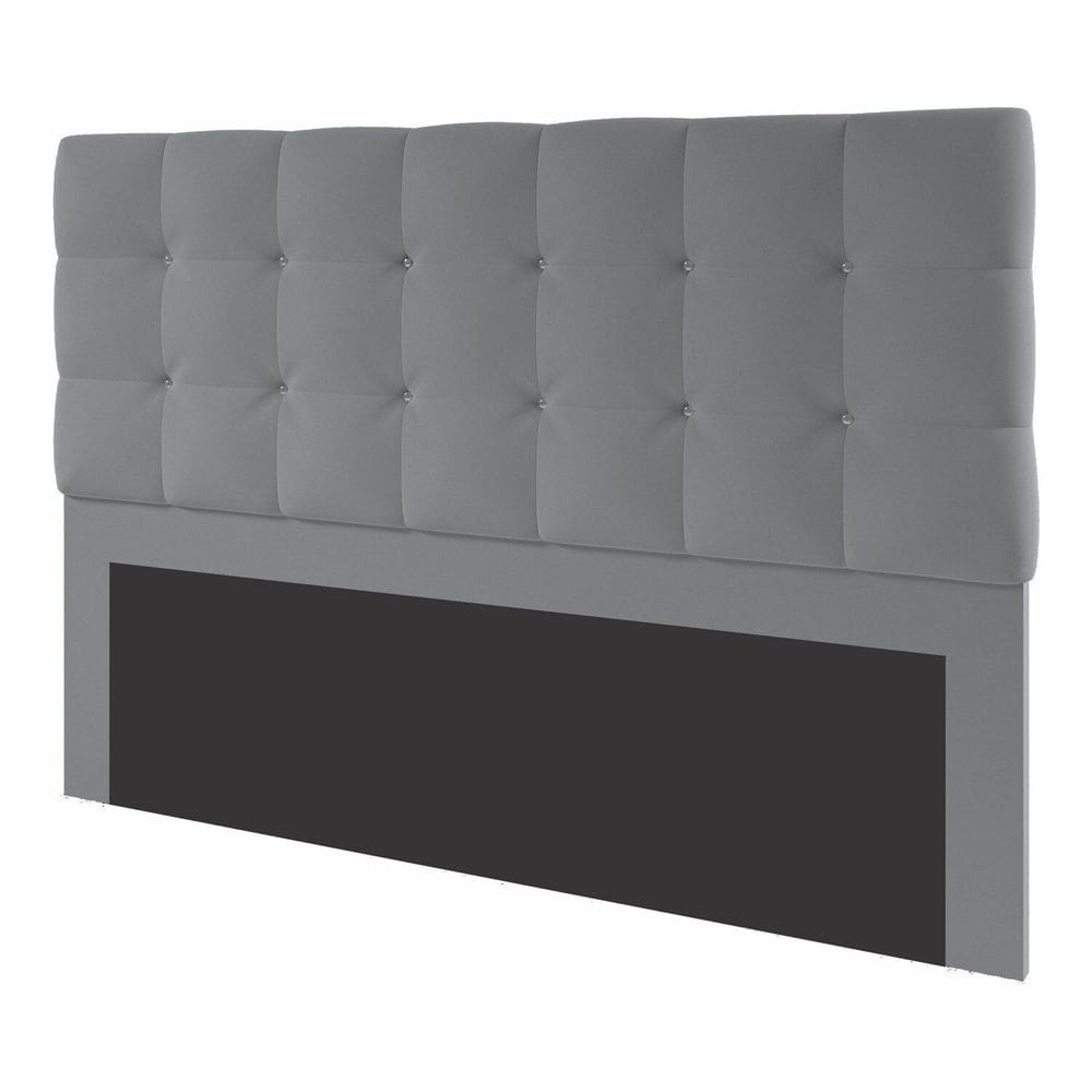 Cabeceira Estofada com Strass 160cm Queen Paris Cinza