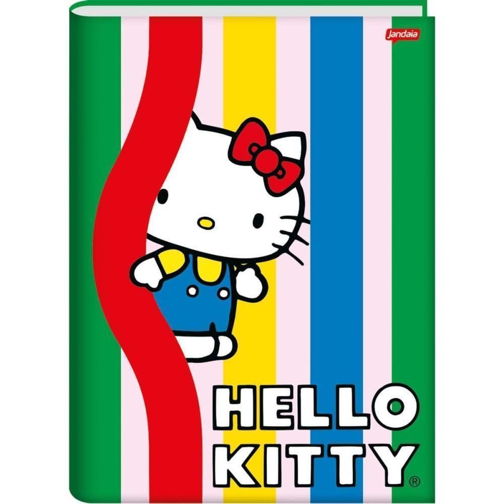 Caderno Brochurao Capa Dura Hello Kitty 80Fls.