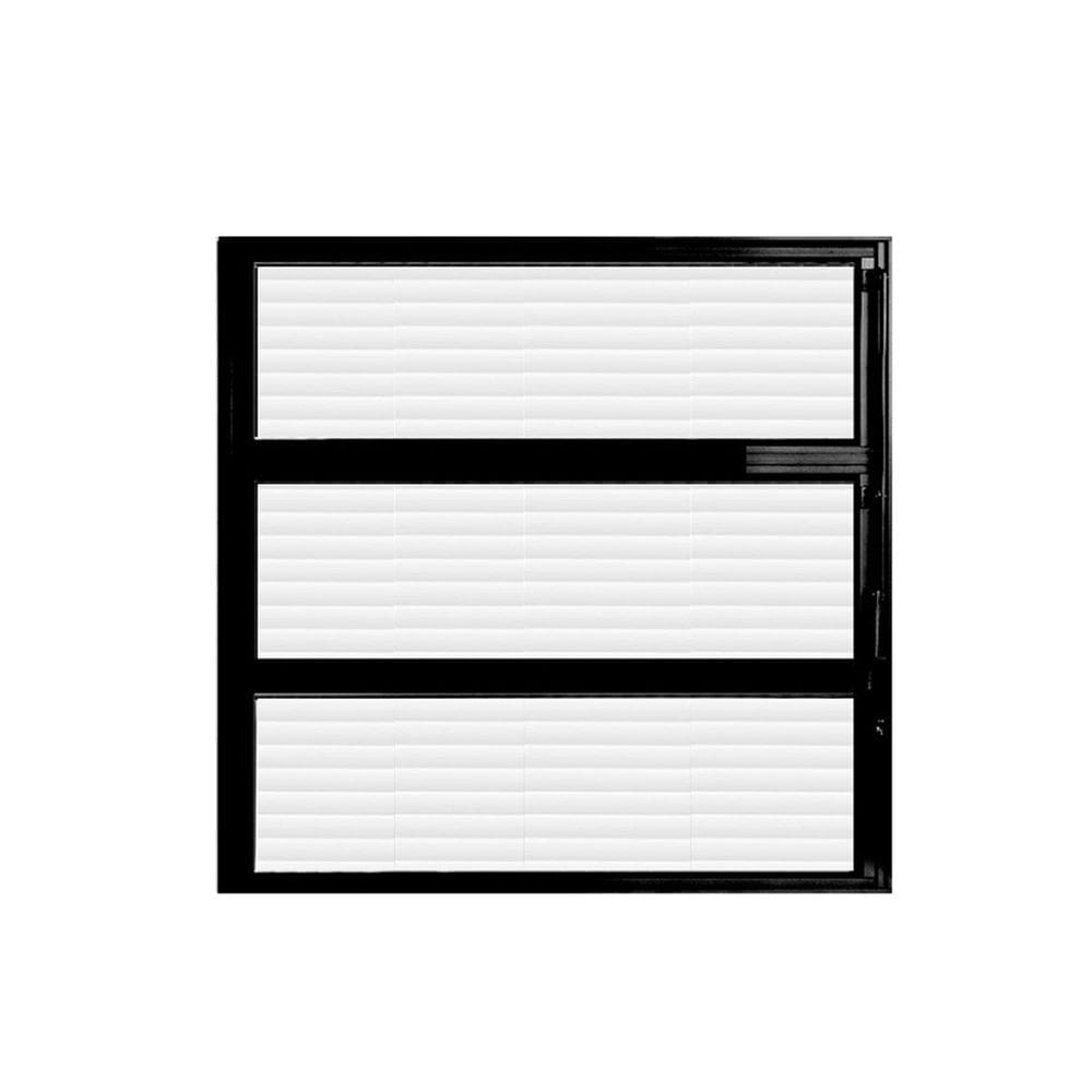 Vitrô Basculante Alumínio 60 x 60cm Vidro Horizontal Hale Preto