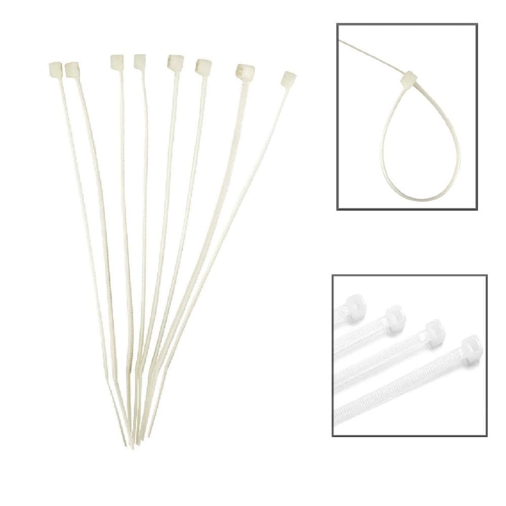 Abraçadeira de Nylon EDA 0AK 4,8x400mm - 100 unidades Branco