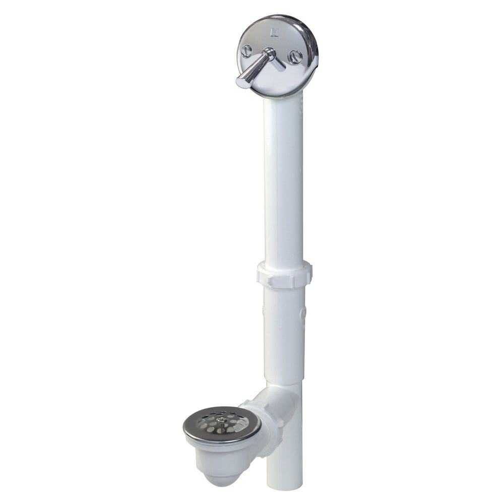 Bath Drain Plumb Pak PP64W 1,5” de plástico cromado branco
