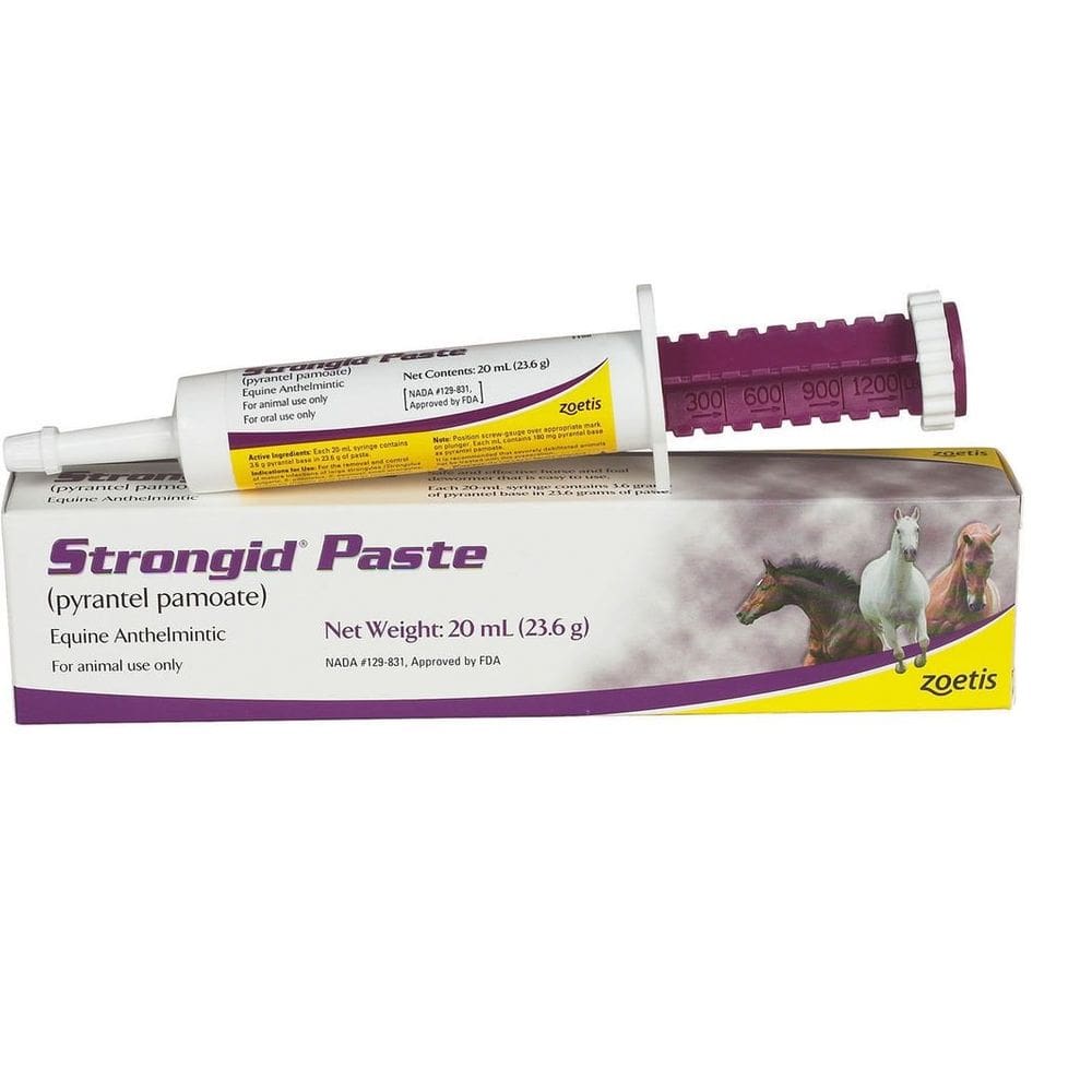 Pasta Dewormer Strongid 20 ml para éguas e potros grávidas