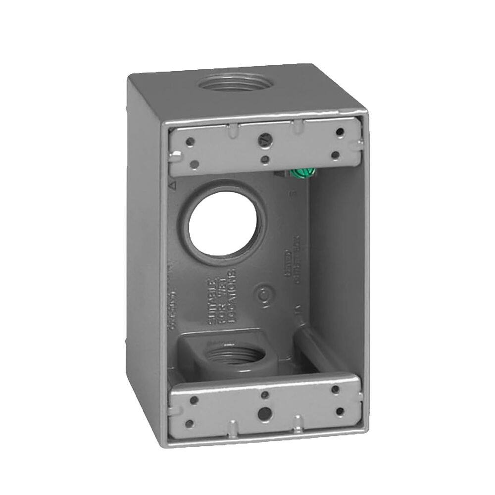 Caixa de tomada elétrica Sigma Electric 14256 cinza à prova de intempéries