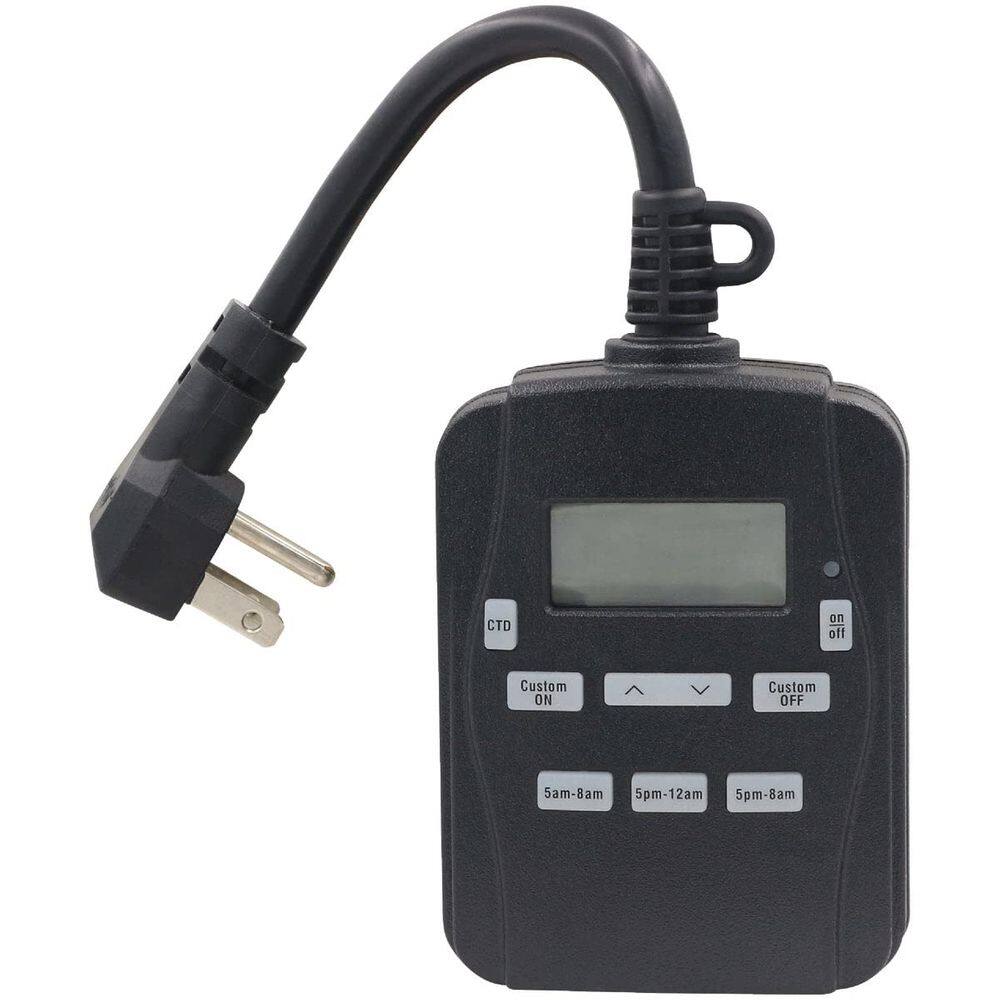 Temporizador VO design Prime TNODP23 de 2 tomadas 24 horas ao ar livre