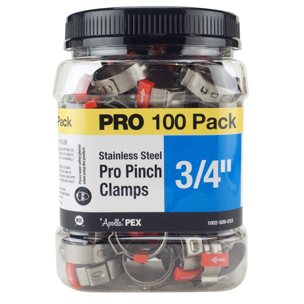 Válvulas Apollo com braçadeira de aperto PXPRO34100JR em aço inoxidável