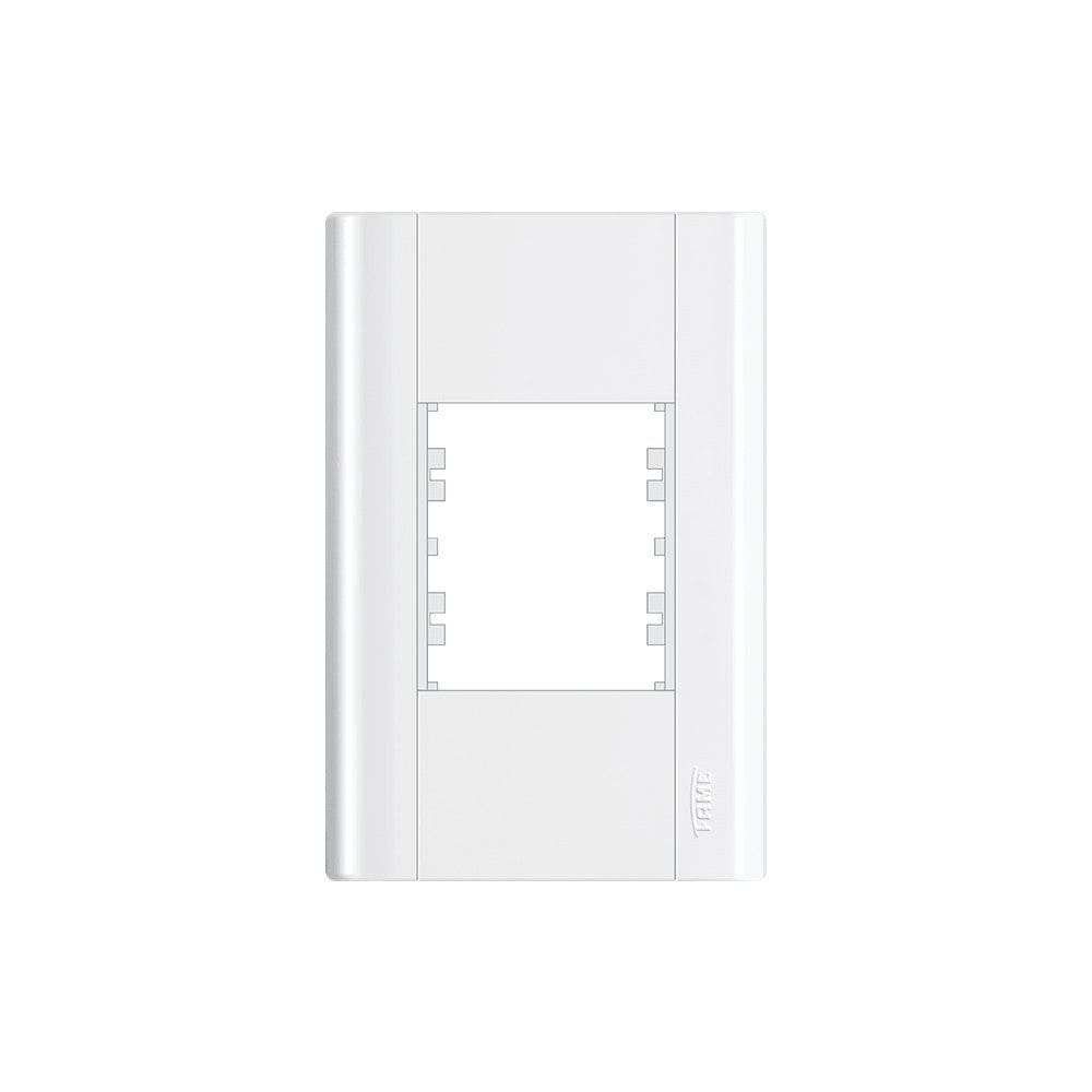 Placa Fame Modulare 4x2 para 2 Módulos Horizontais Branca
