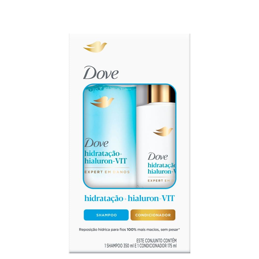 Kit Dove Hidratação Hialuron Vit Shampoo 350ml e Condicionador 175ml