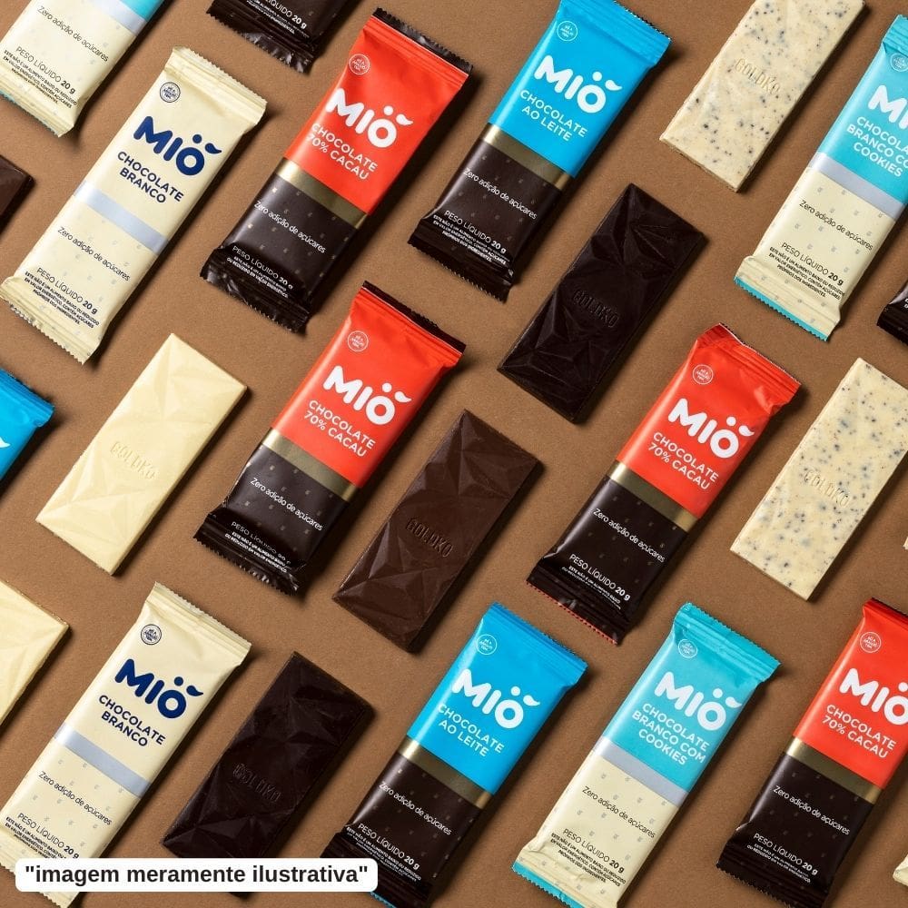 Chocolate Mió Branco com Cookies Zero 20g | Extra