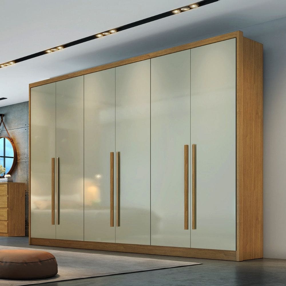 Guarda Roupa Casal em MDF 6 Portas Livorno Novo Horizonte