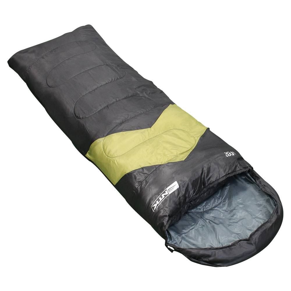 Saco de Dormir Solteiro NTK Viper, Conforto Térmico Preto e Verde