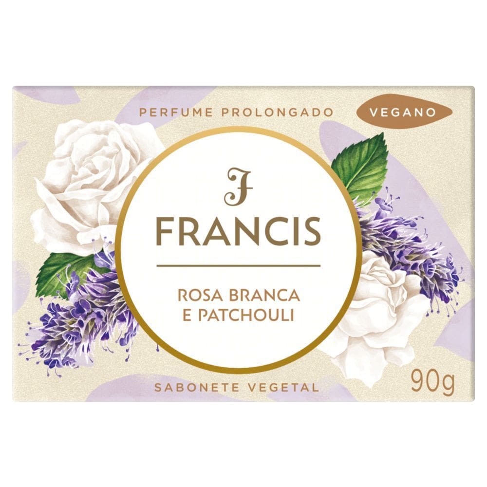 Sabonete Francis Rosa Branca e Patchouli com 90g