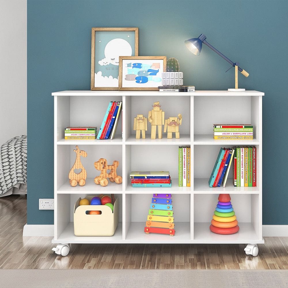 Organizador Infantil 9 Nichos com Rodízio Doce Sonho Qmovi