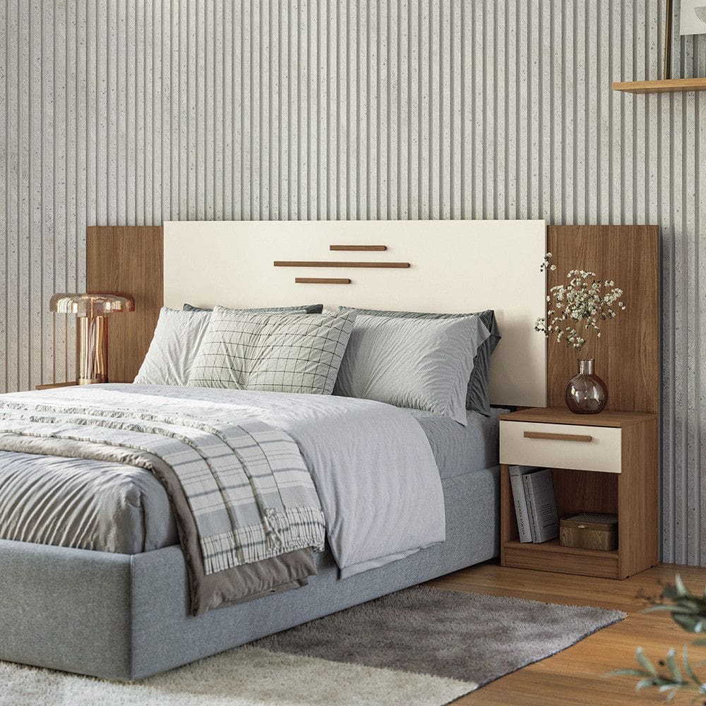 Cabeceira Casal 2 Gavetas 256cm Loanda Santos Andira