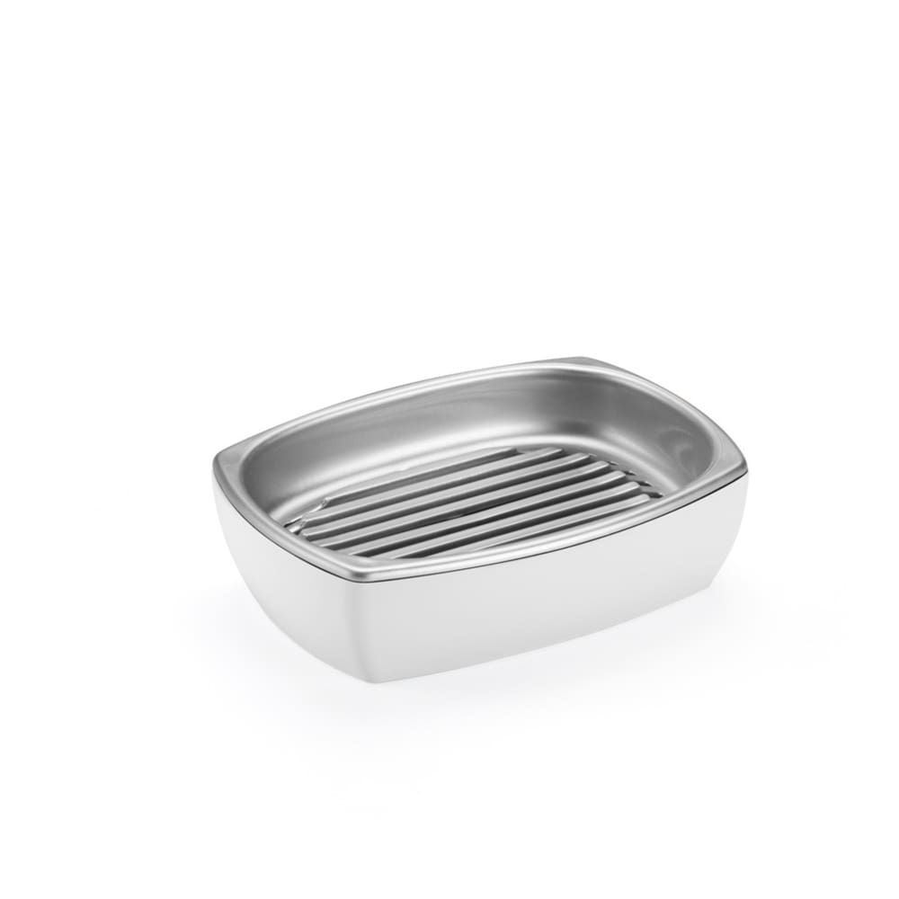 Saboneteira Aço Escovado Branco Conceito 1927 Arthi