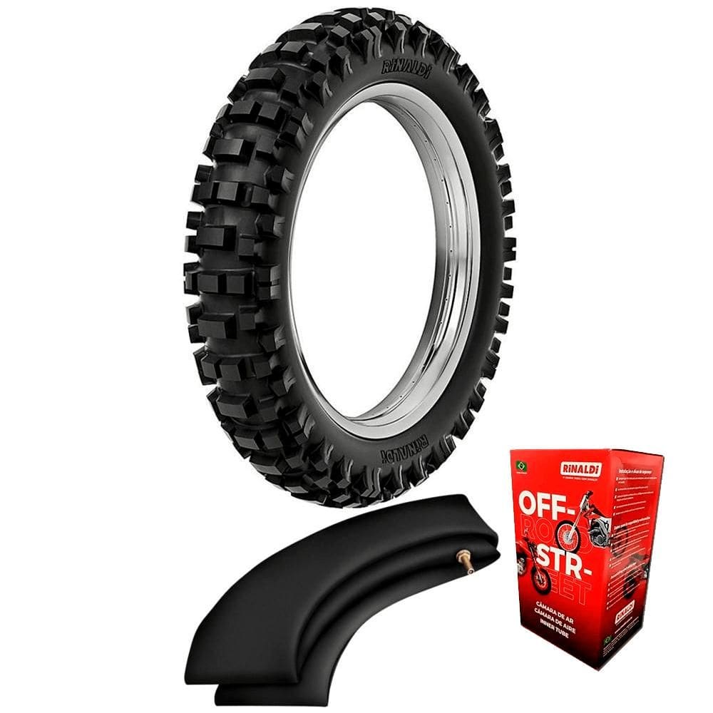 Kit Pneu Tornado Crf 250 Ttr 230  80/100-21 51m Rmx35 Rinaldi + Camara