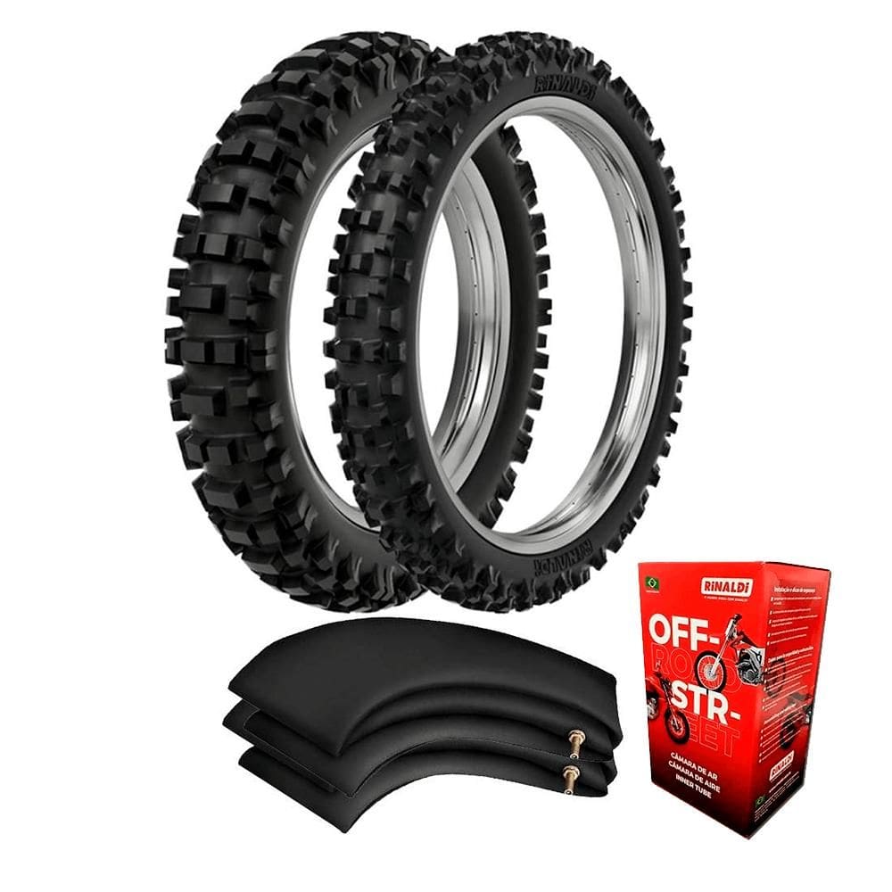 Kit Pneu Crf 230 Ttr 230 100/100-18 + 80/100-21 Rmx35 Rinaldi