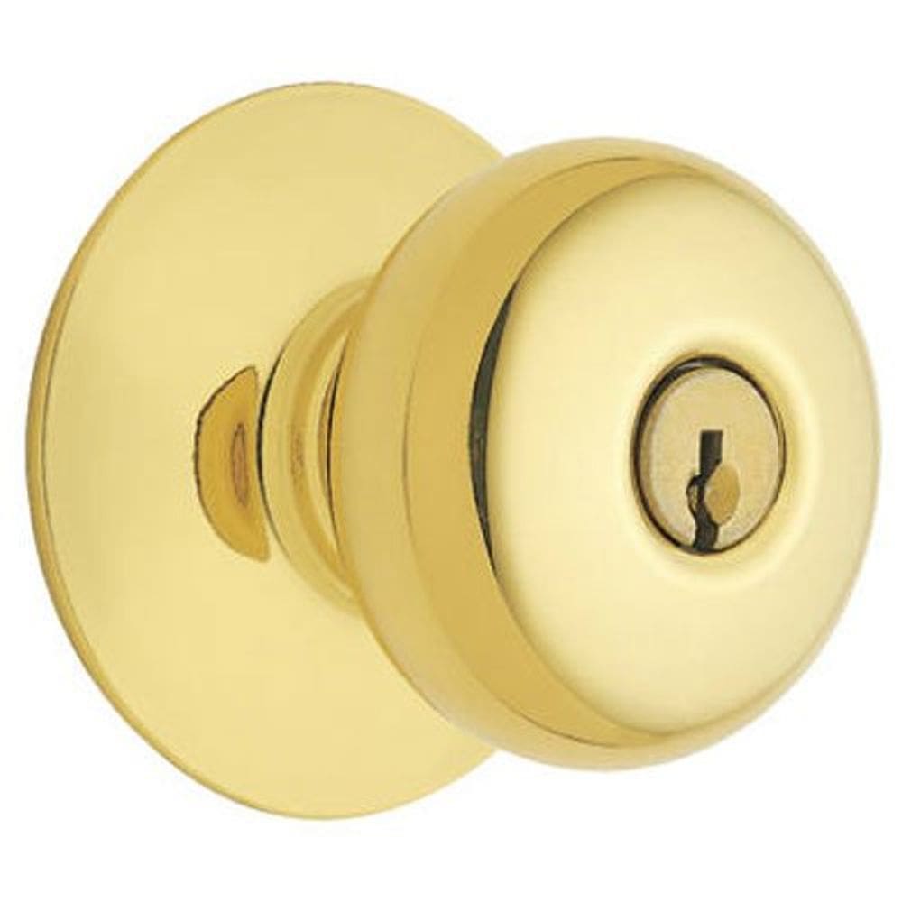 Fechadura de entrada Schlage F51 PLY 605 KA4 com acabamento em latão