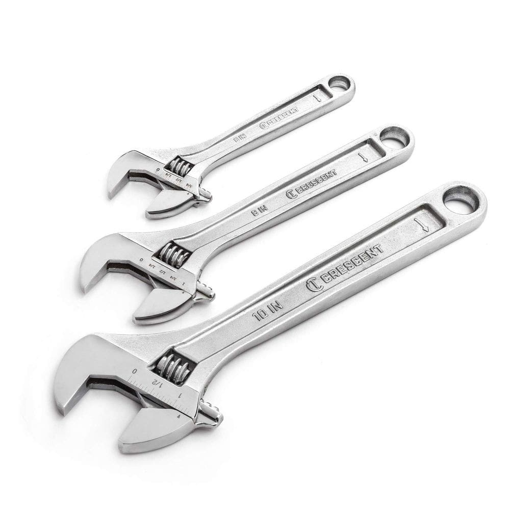 Conjunto de chaves ajustáveis Crescent 3 peças de 6, 8 e 10 cm - AC3PC