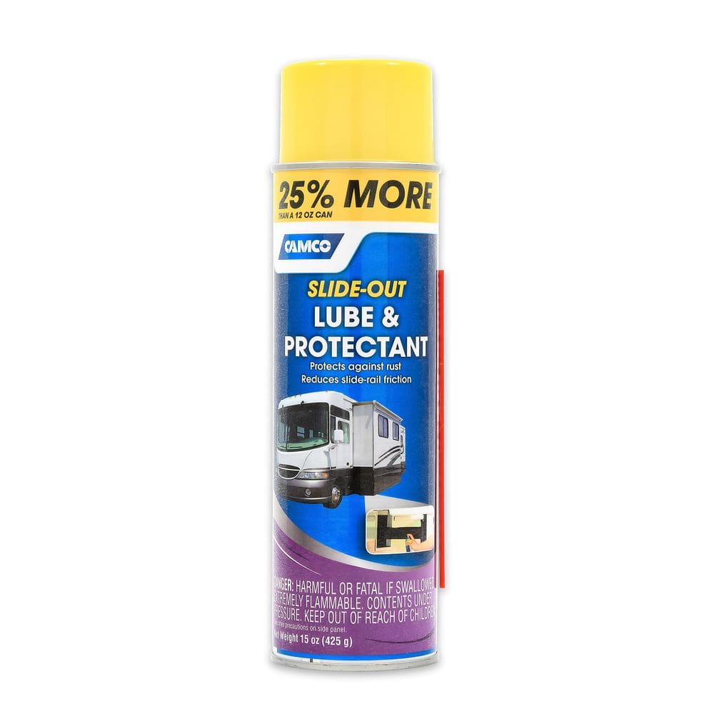 Lubrificante Camco Slide Out Lube 15mL para trailers, barcos, carros