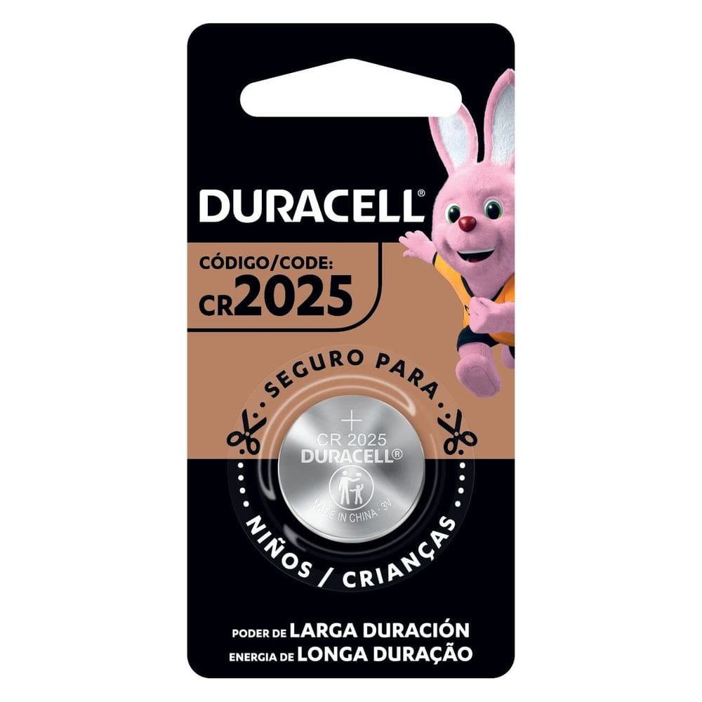 Bateria Duracell CR2025 (moeda de lítio de 3 V), 1 unidade