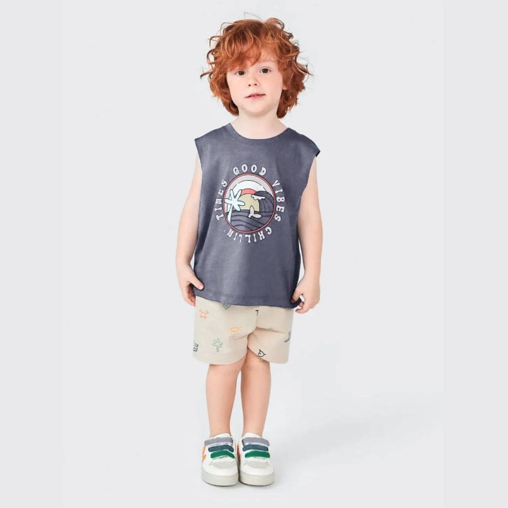Conjunto Infantil Menino Times Good Vibes Chillin - Hering