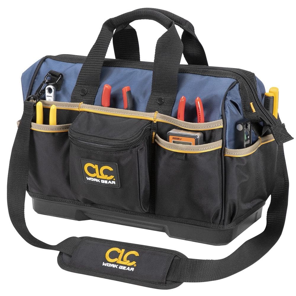 Bolsa de ferramentas Custom Leathercraft PB1563 16” com base moldada BigMouth