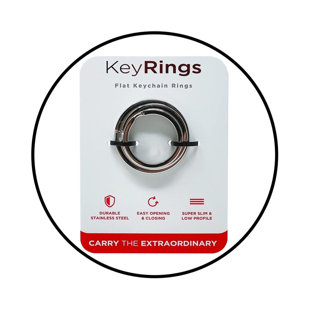 Chaveiros KEY SMART Flat Metal Slim Durable, pacote com 3