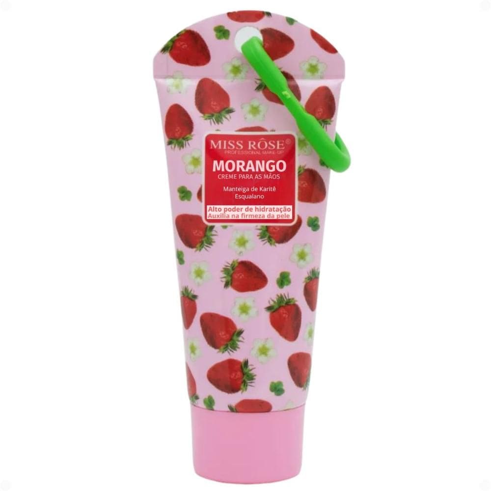 Creme Para As Mãos Miss Rôse Morango 60ml