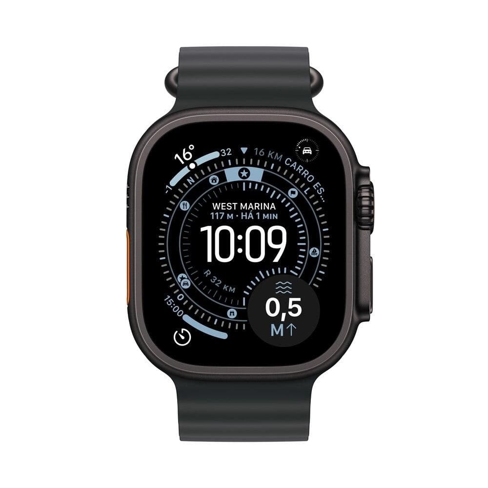 Apple Watch Ultra 3 GPS + Cellular - Caixa preta de titânio – 49 mm - Pulseira Oceano preta