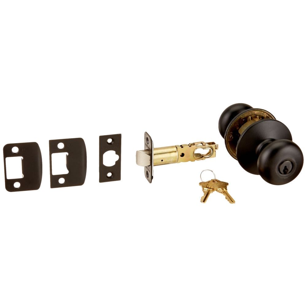 Knob Entry SCHLAGE Plymouth Keyed Mount preto