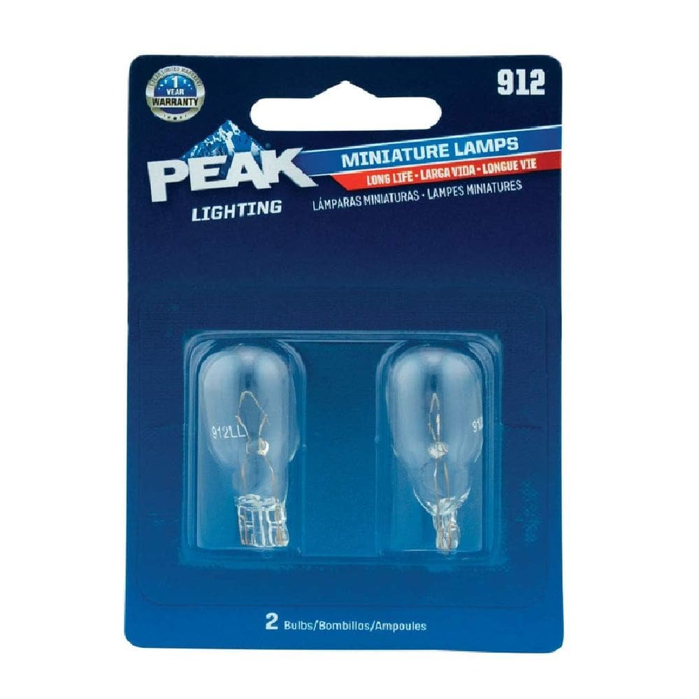 Lâmpada automotiva em miniatura PEAK 912, pacote com 2