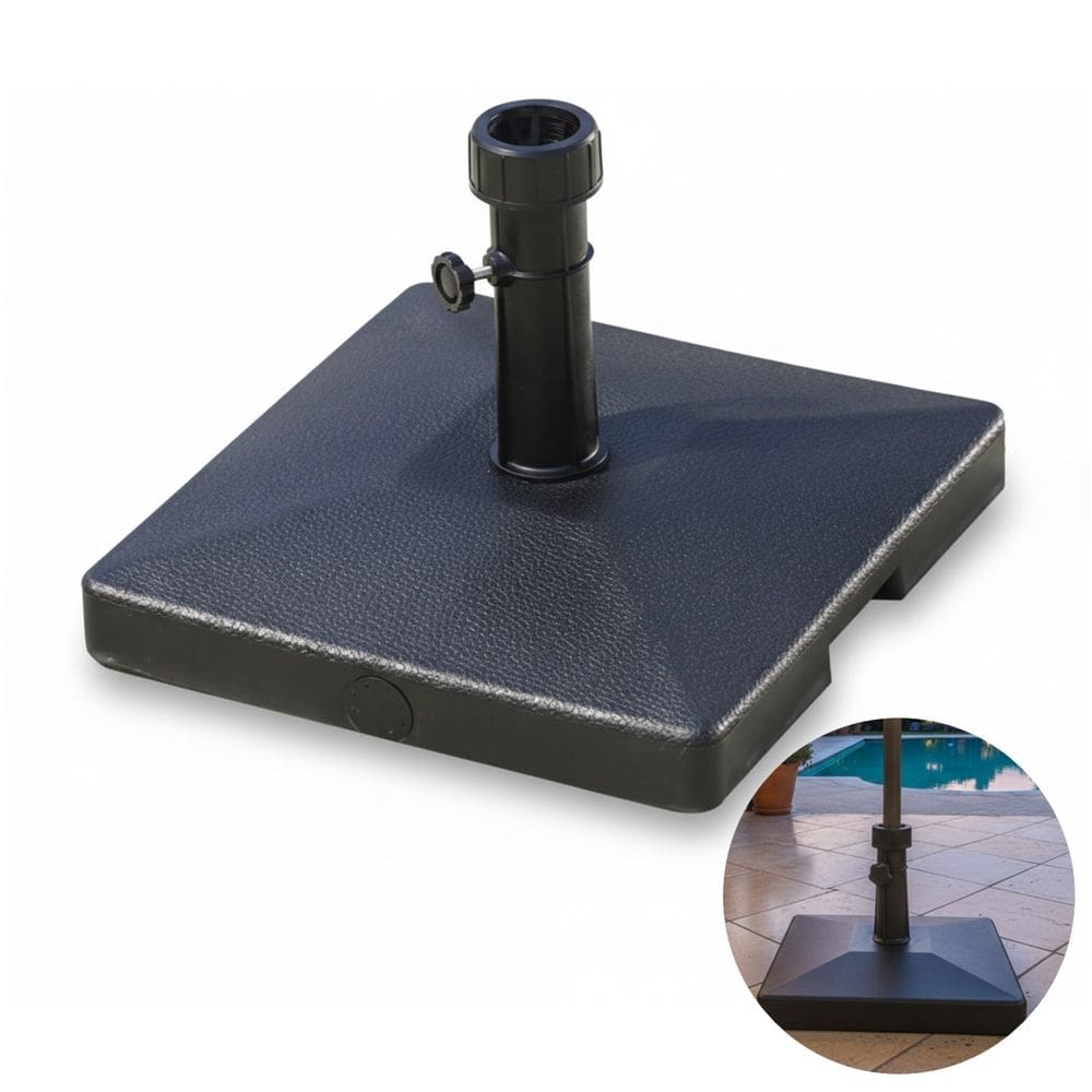 Base Para Ombrelone Guarda Sol 30kg Quadrada Concreto Preta  AMZ7001 - AMZ