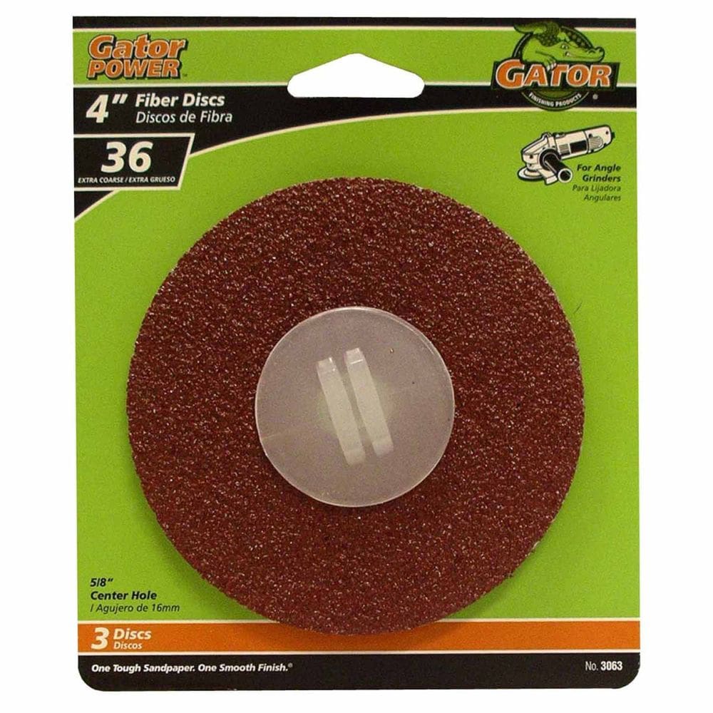 Disco de fibra Ali Industries 3063 4” 36 Grit, pacote com 3