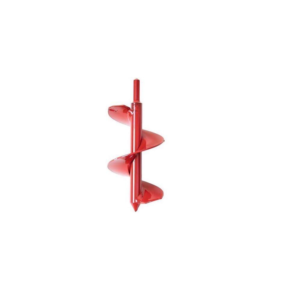 Broca Power Planter Auger 18 cm Aço 7” Vermelha 3/8” Hex